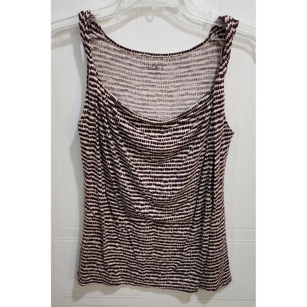 Ann Taylor Loft Blouse Top Sleeveless Cowl Neck Twist Straps Women's Size XS
